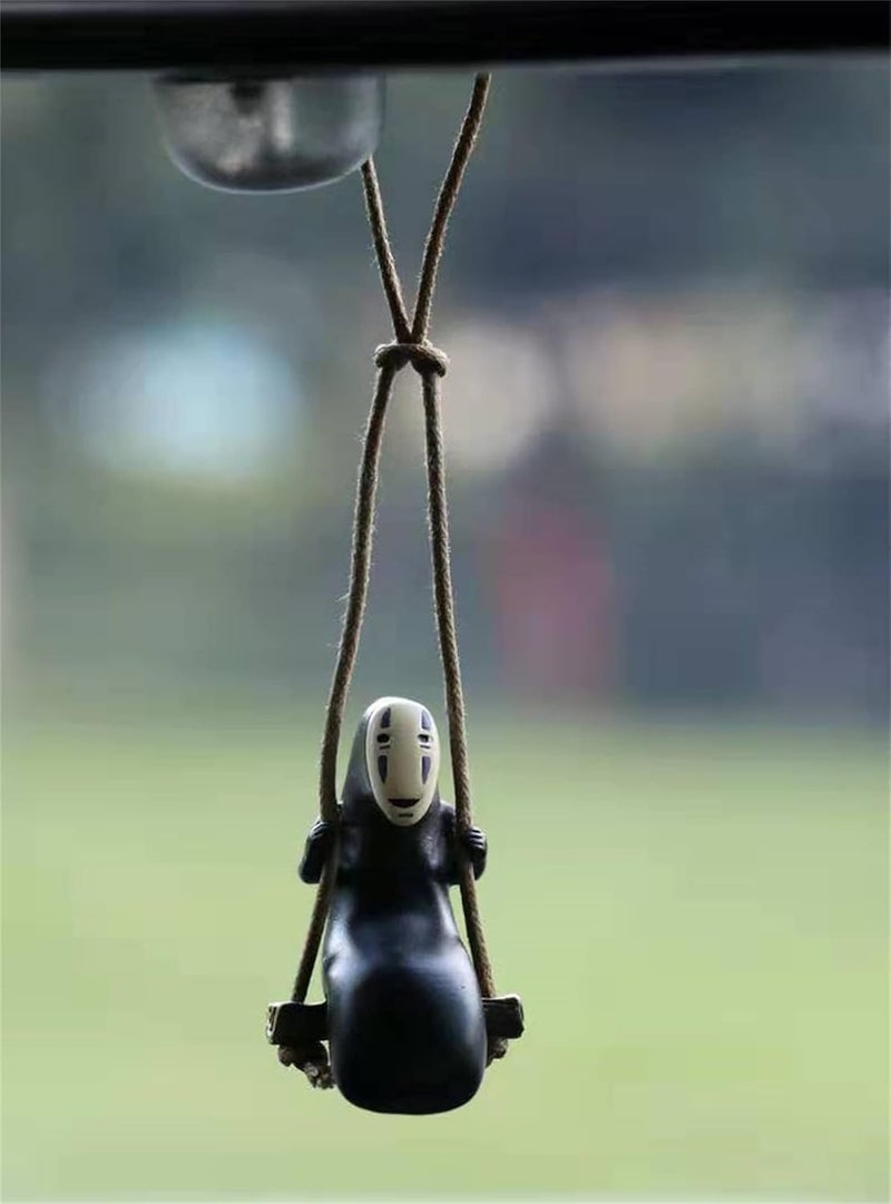 Lanrena No Face Man Car Pendant Hanging Swing, Faceless Male Car Pendant, Anime Car Hanging Ornament Interior Decoration for Car Rearview Mirror, Home, Office (1 Piece) - Image 1